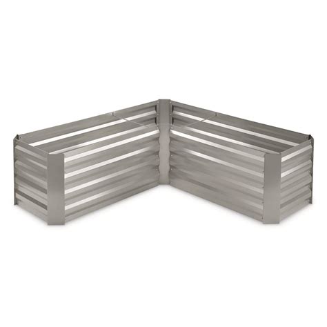 castlecreek l shaped galvanized steel planter box|castlecreek oval planter box.